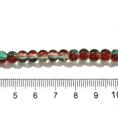 Crackle Glass Beads Strands CCG-C002-6mm-04-1