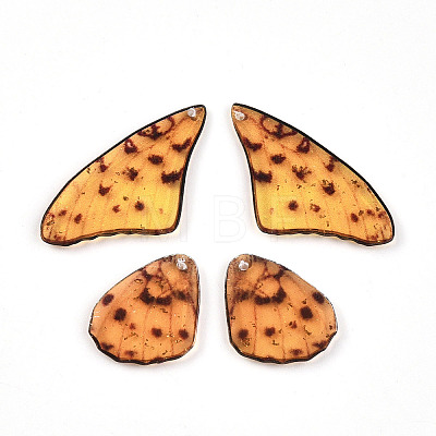 2 Pair 2 Sizes Epoxy Resin Butterfly Wing Pendants EJEW-TAC0021-03E-01-1