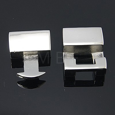 Stainless Steel Snap Lock Clasps for Jewelry Making X-STAS-Q162-1