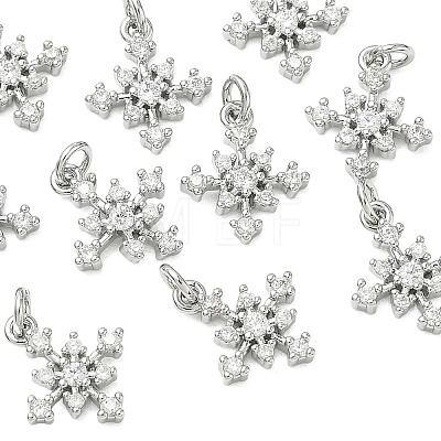 SHEGRACE Brass Micro Pave Cubic Zirconia Pendants XGRQ3D201-487P-1