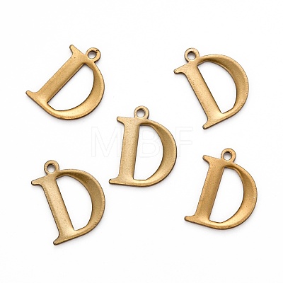 304 Stainless Steel Alphabet Charms STAS-H122-D-AB-1