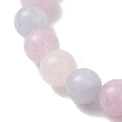 Natural Aquamarine & Rose Quartz & Amethyst Round Beads Stretch Bracelets for Women BJEW-JB13528-1