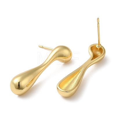 Rack Plating Brass Teardrop Stud Earrings for Women EJEW-Z019-08G-1