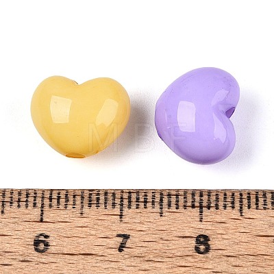 Opaque Acrylic Beads X-SACR-N019-04-1