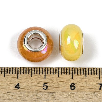 Opaque Resin European Beads RESI-C059-01B-1