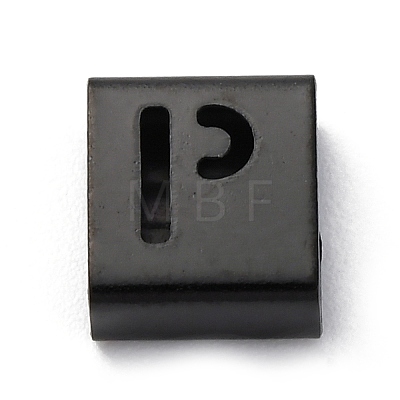 Ion Plating(IP) 304 Stainless Steel Square Slide Charms STAS-L132-24P-B-1