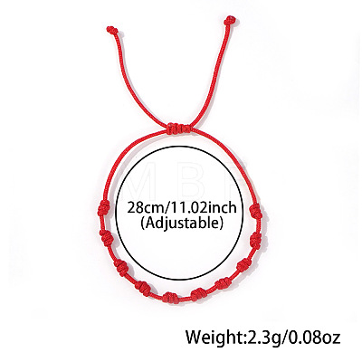 Adjustable Polyester Woven Knot Cord Bracelets DX7383-1