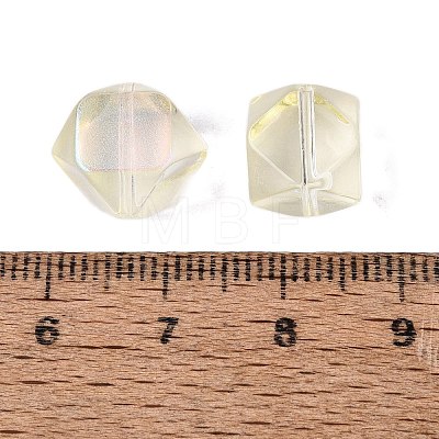 Electroplate Transparent Glass Beads EGLA-Q140-01-A08-1