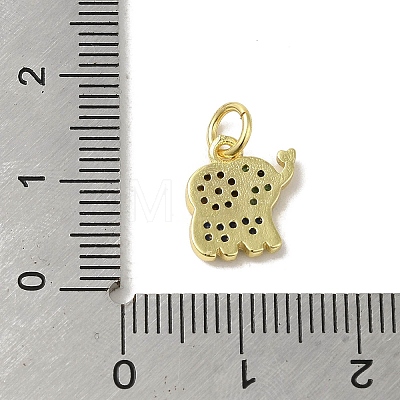 Real 18K Gold Plated Brass Pave Cubic Zirconia Pendants KK-M283-02G-02-1