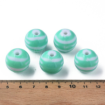 Opaque Striped Acrylic Beads MACR-S373-27B-07-1