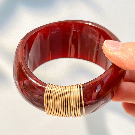 Marbled Resin Chunky Bangles for Women WG57612-02-1