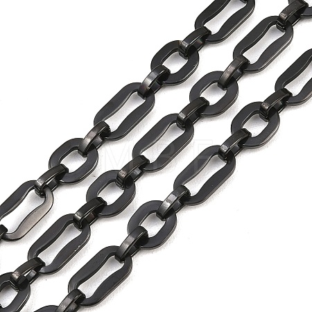 201 Stainless Steel Oval Link Chains CHS-F024-02A-EB-1