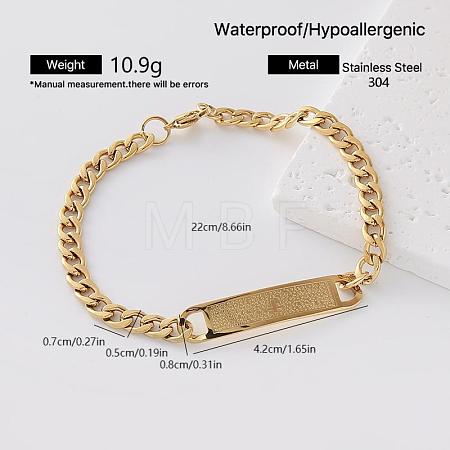 Vintage 304 Stainless Steel Link Bracelets for Women AT2110-7-1