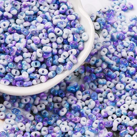 Two Tone Baking Paint Glass Seed Beads SEED-C003-01D-1
