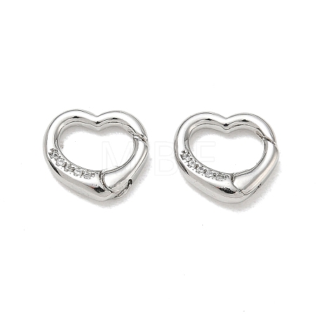 Brass Micro Pave Clear Cubic Zirconia Spring Gate Rings CU-CBA9234-23P-1