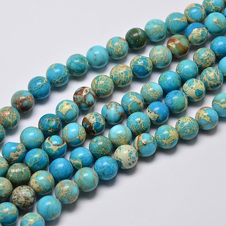 Natural Imperial Jasper Beads Strands G-I122-4mm-10-1