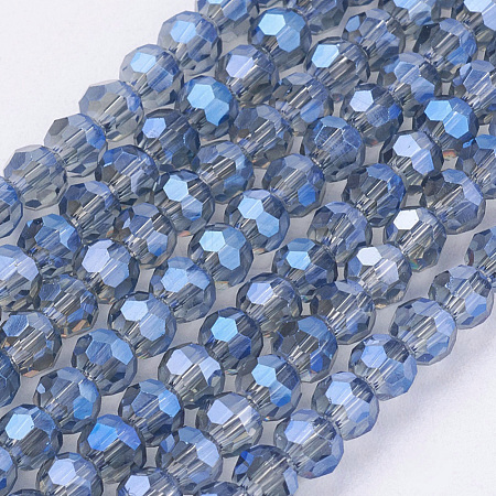 Electroplate Glass Beads Strands EGLA-D021-59-1