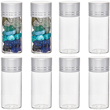 40Pcs Clear Glass Bottles Bead Containers CON-SC0001-15A-02-1