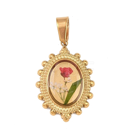 Epoxy Resin Pendants STAS-P436-01G-02-1