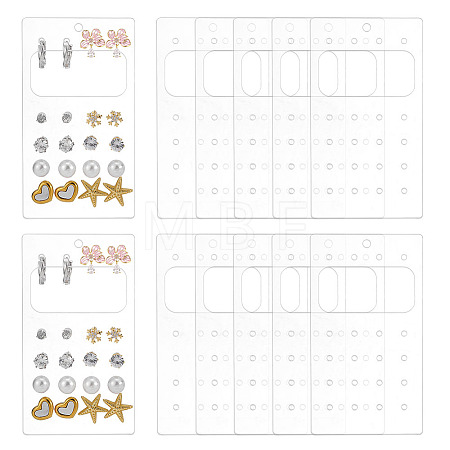 Acrylic Stud Earring Organizer Display Cards CDIS-WH0020-40B-03-1