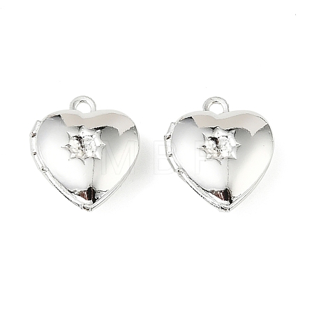 Heart Brass Pendant Rhinestone Settings KK-A276-12S-1