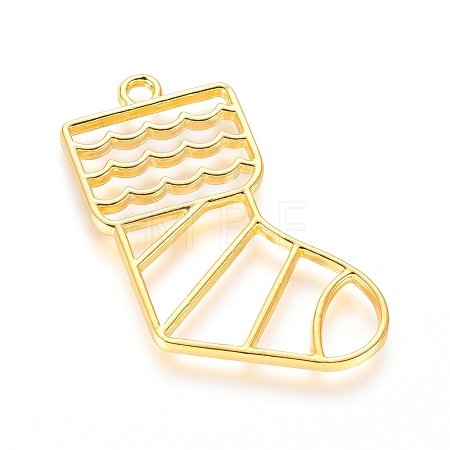Alloy Open Back Bezel Pendants PALLOY-E564-40G-1