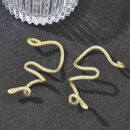 Brass Cuff Earrings for Women EJEW-A167-11G-1