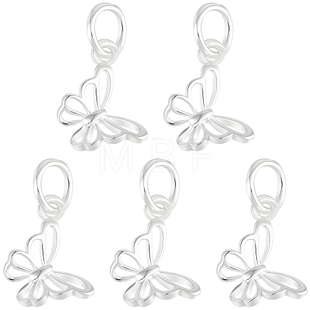 5Pcs 925 Sterling Silver Charms STER-BBC0009-44C-1