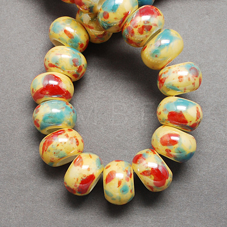Handmade Porcelain European Beads OPDL-Q099-3-1