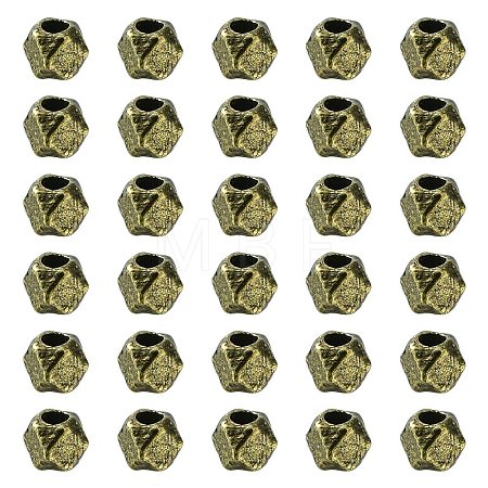 Polyhedron Tibetan Style Alloy Finding Beads FIND-YW0004-25AB-1