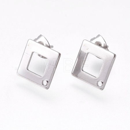 Tarnish Resistant 304 Stainless Steel Stud Earring Findings STAS-O119-13P-1