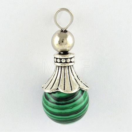 Malachite Pendants G-Q459-02G-1