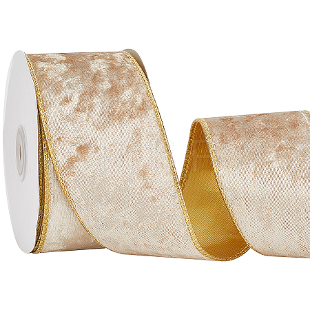 10 Yards Single Face Velvet Wired Ribbon SRIB-WH20020-023D-1