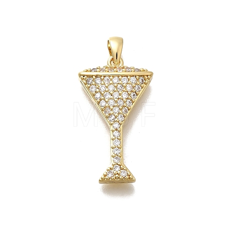Brass Micro Pave Cubic Zirconia Pendants KK-D339-13G-02-1