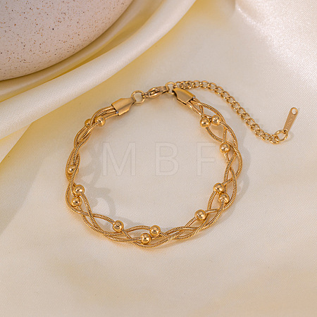 304 Stainless Steel Snake Chain Bracelets for Women FS-WG400CC-03-1