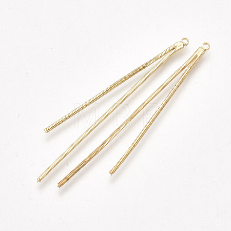 Brass Snake Chain Tassel Big Pendants KK-T035-128-1