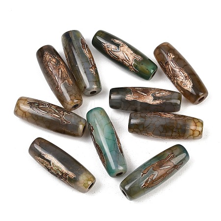 Tibetan Style dZi Beads TDZI-E004-54-1
