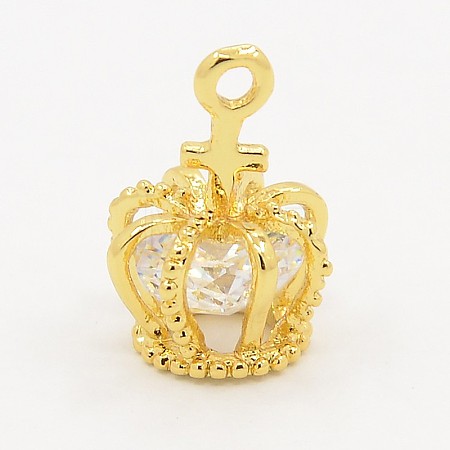 Brass Micro Pave Cubic Zirconia Pendants ZIRC-L008-40A-1