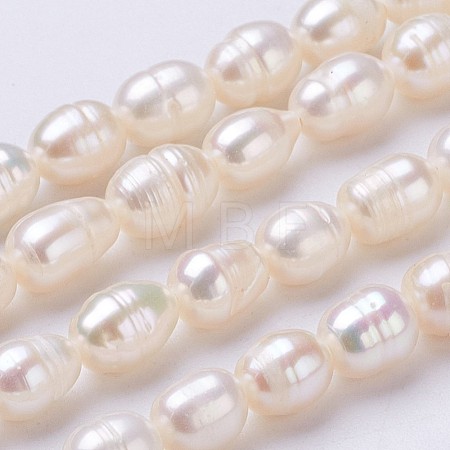 Natural Cultured Freshwater Pearl Beads Strands PEAR-P002-43-1