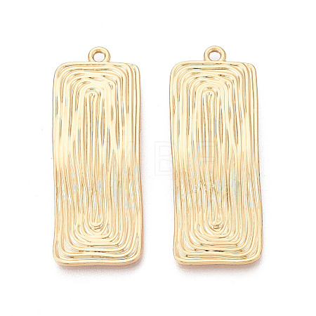 Rack Plating Textured Alloy Pendants PALLOY-T095-17G-1