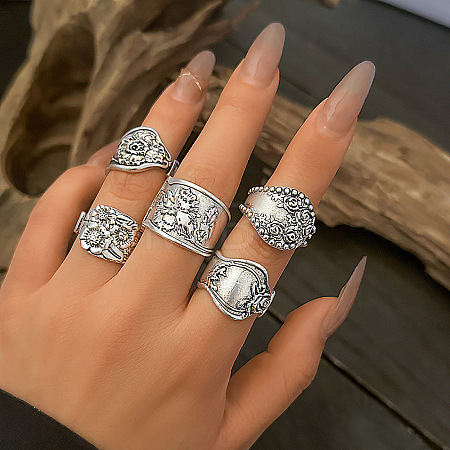 Adjustable Ethnic Style Alloy Cuff Rings FS-WGD767D-04-1