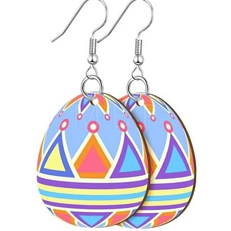 Printed Easter Acrylic Dangle Earrings FS-WG616F7-06-1