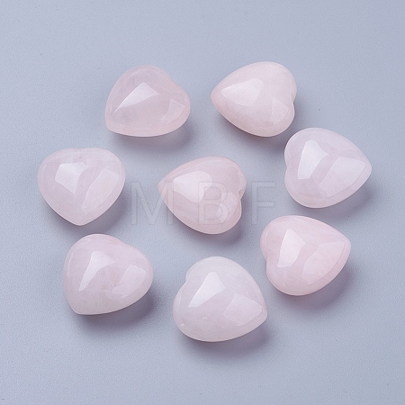 Natural Rose Quartz Heart Palm Stone X-DJEW-P009-01B-1