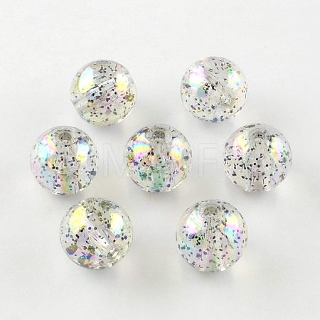 Round AB Color Transparent Acrylic Beads TACR-D005-10mm-06-1