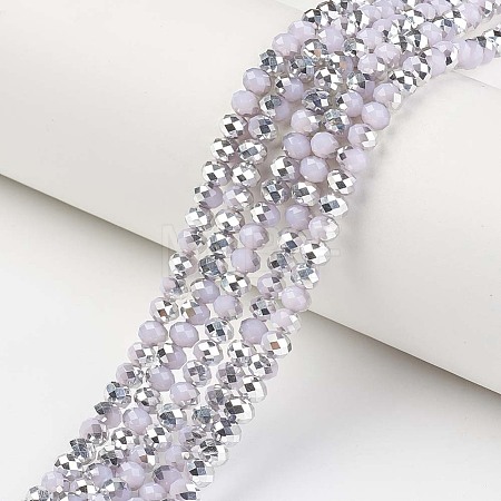 Electroplate Glass Beads Strands X-EGLA-A034-J8mm-M04-1