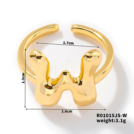 Fashionable Letter Brass Open Cuff for Women UR6840-23-1