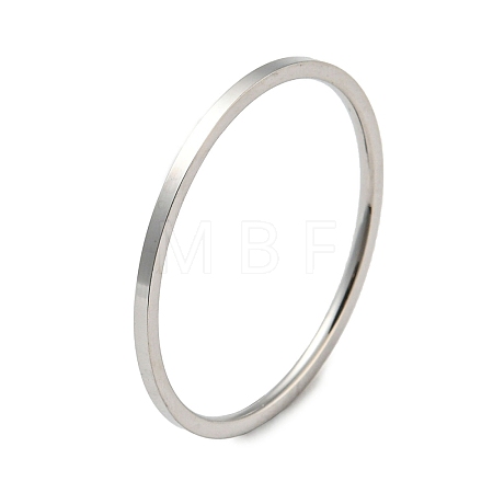 Non-Tarnish 304 Stainless Steel Simple Plain Band Finger Ring for Women Men High Polished RJEW-F152-05P-A-1