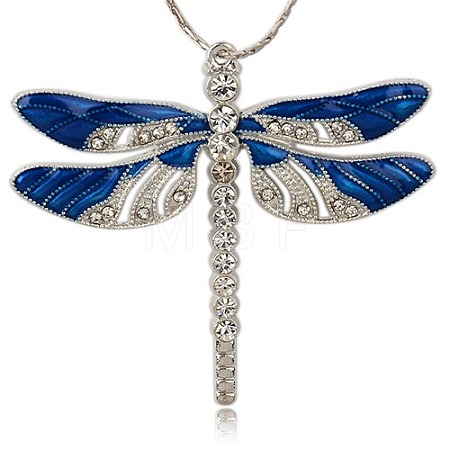 Alloy Enamel Dragonfly Big Pendants X-ENAM-L034-03P-1