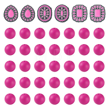 56Pcs 4 Styles Silicone Beads FIND-TA0010-75D-1