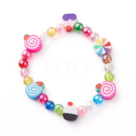 Stretch Kids Bracelets BJEW-JB06326-01-1